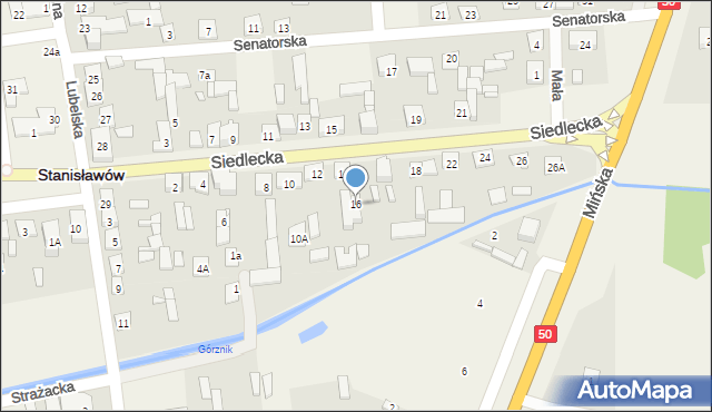 Stanisławów, Siedlecka, 16, mapa Stanisławów