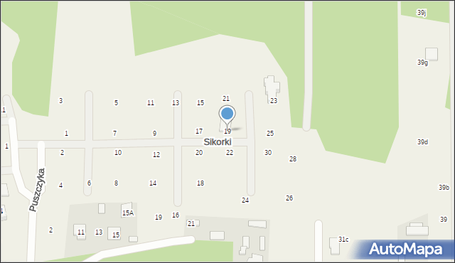 Stara Wieś, Sikorki, 19, mapa Stara Wieś