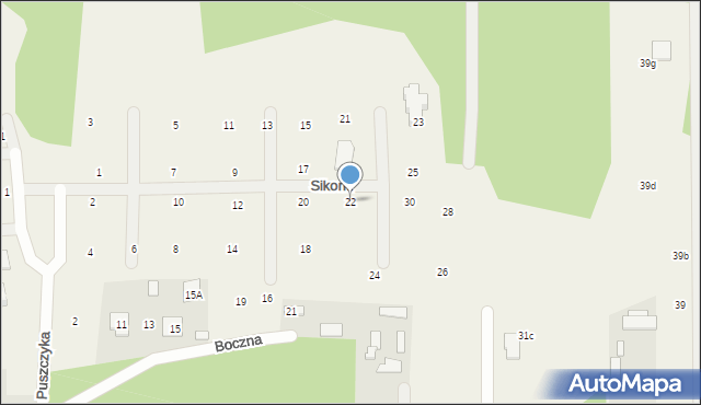 Stara Wieś, Sikorki, 22, mapa Stara Wieś