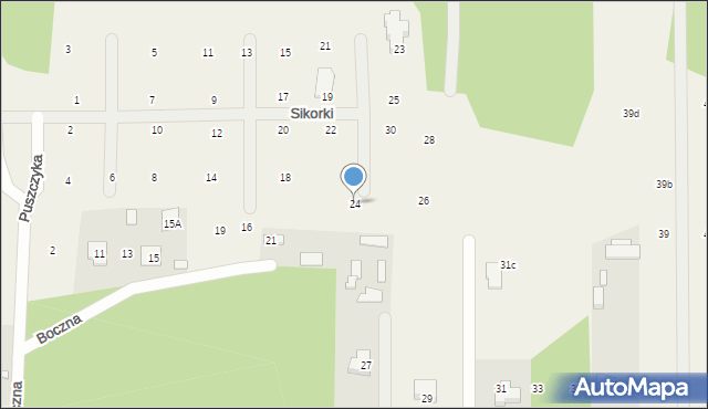 Stara Wieś, Sikorki, 24, mapa Stara Wieś
