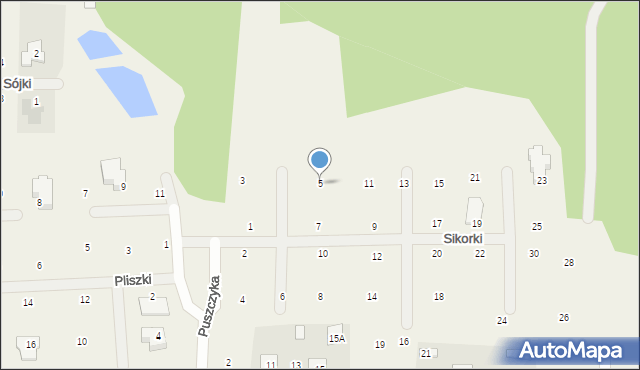 Stara Wieś, Sikorki, 5, mapa Stara Wieś