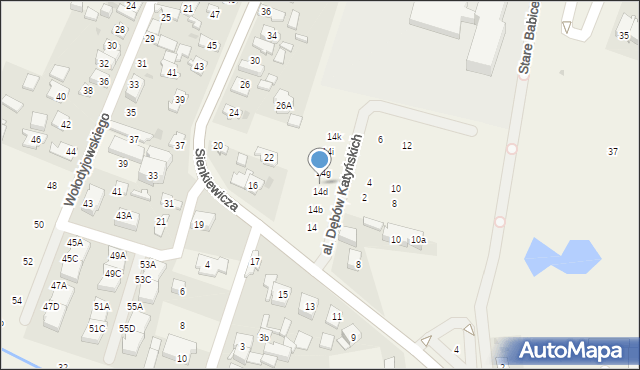 Stare Babice, Sienkiewicza Henryka, 14e, mapa Stare Babice