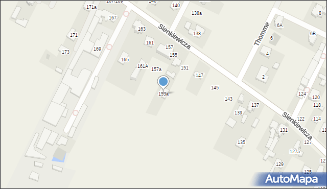 Stare Babice, Sienkiewicza Henryka, 153a, mapa Stare Babice