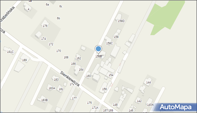 Stare Babice, Sienkiewicza Henryka, 158B, mapa Stare Babice