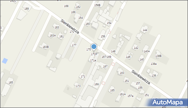 Stare Babice, Sienkiewicza Henryka, 171K, mapa Stare Babice