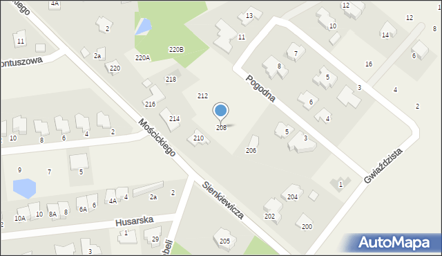 Stare Babice, Sienkiewicza Henryka, 208, mapa Stare Babice