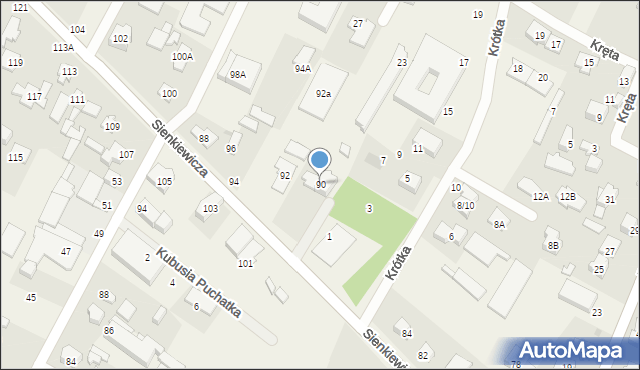 Stare Babice, Sienkiewicza Henryka, 90, mapa Stare Babice