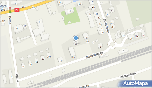 Stare Pole, Sienkiewicza Henryka, 8b, mapa Stare Pole