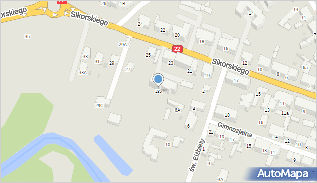 Starogard Gdański, Sikorskiego Władysława, gen., 23a, mapa Starogard Gdański