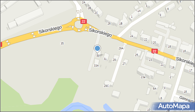 Starogard Gdański, Sikorskiego Władysława, gen., 33, mapa Starogard Gdański