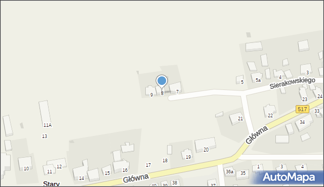 Stary Targ, Sierakowskiego, 8, mapa Stary Targ