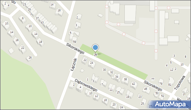 Staszów, Sikorskiego Władysława, gen., 26, mapa Staszów