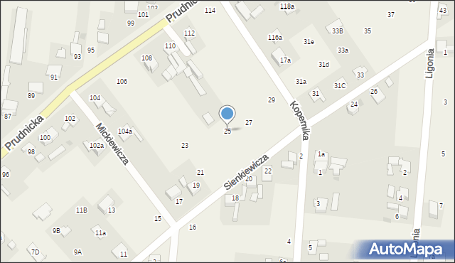 Steblów, Sienkiewicza Henryka, 25, mapa Steblów