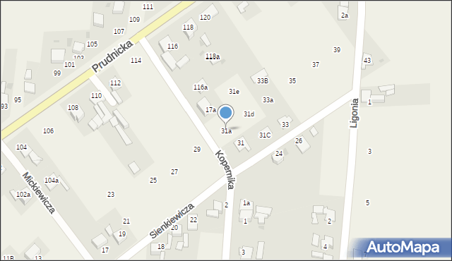 Steblów, Sienkiewicza Henryka, 31a, mapa Steblów