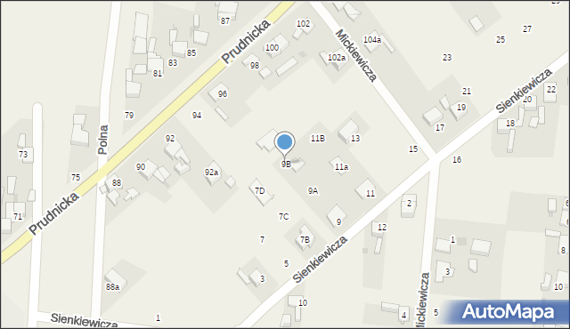 Steblów, Sienkiewicza Henryka, 9B, mapa Steblów
