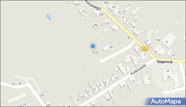 Stepnica, Sikorskiego Władysława, gen., 8b, mapa Stepnica