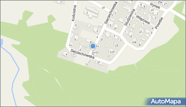 Stężyca, Sieciechowska, 13, mapa Stężyca