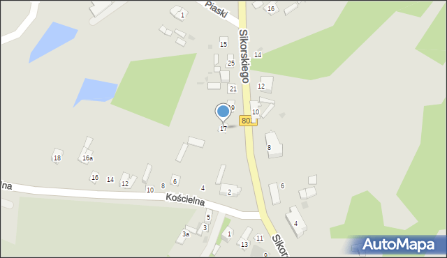 Stoczek Łukowski, Sikorskiego Władysława, gen., 17, mapa Stoczek Łukowski