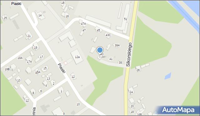 Stoczek Łukowski, Sikorskiego Władysława, gen., 43A, mapa Stoczek Łukowski