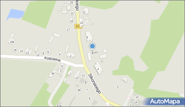 Stoczek Łukowski, Sikorskiego Władysława, gen., 6, mapa Stoczek Łukowski