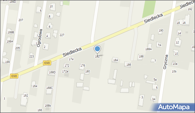 Stok Lacki, Siedlecka, 182, mapa Stok Lacki