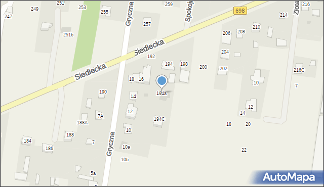 Stok Lacki, Siedlecka, 194a, mapa Stok Lacki