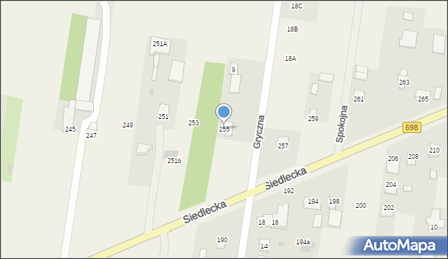 Stok Lacki, Siedlecka, 255, mapa Stok Lacki