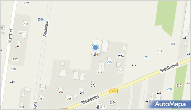 Stok Lacki, Siedlecka, 269, mapa Stok Lacki