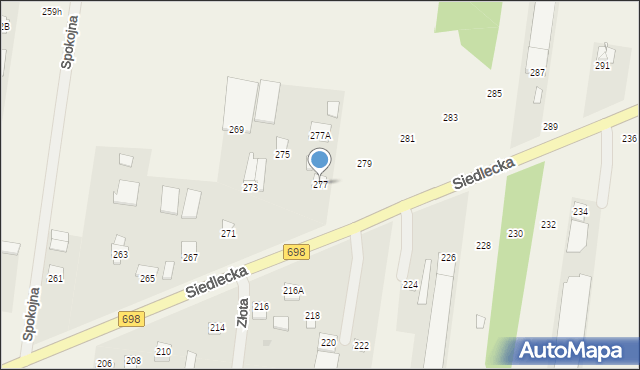 Stok Lacki, Siedlecka, 277, mapa Stok Lacki
