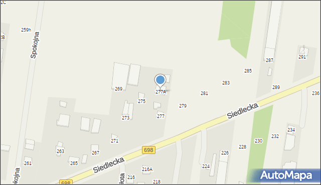 Stok Lacki, Siedlecka, 277A, mapa Stok Lacki