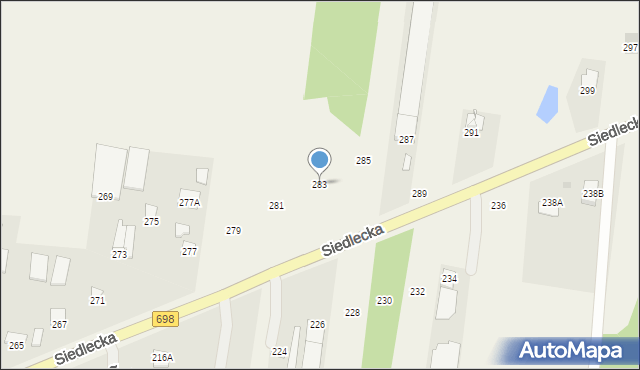 Stok Lacki, Siedlecka, 283, mapa Stok Lacki