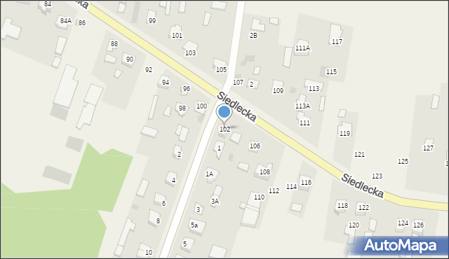 Stok Lacki-Folwark, Siedlecka, 102, mapa Stok Lacki-Folwark