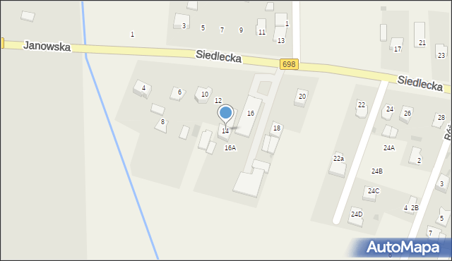 Stok Lacki-Folwark, Siedlecka, 14, mapa Stok Lacki-Folwark