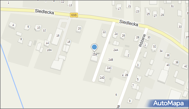 Stok Lacki-Folwark, Siedlecka, 22a, mapa Stok Lacki-Folwark