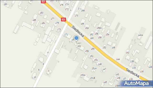 Strzała, Siedlecka, 165, mapa Strzała