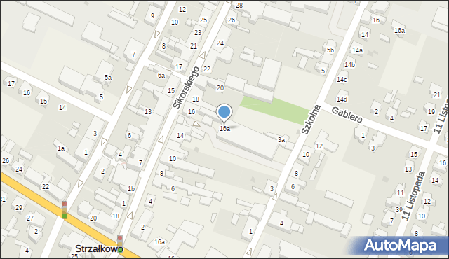 Strzałkowo, Sikorskiego Władysława, gen., 16a, mapa Strzałkowo