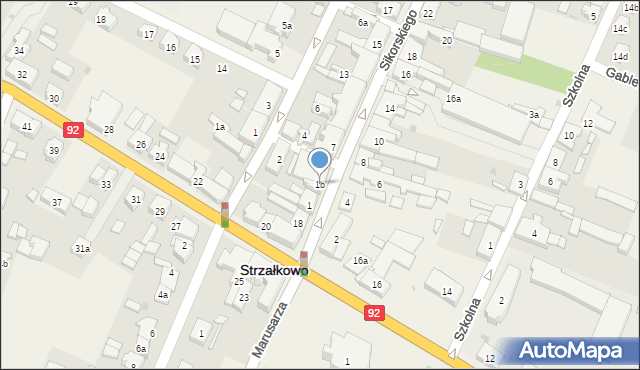 Strzałkowo, Sikorskiego Władysława, gen., 1b, mapa Strzałkowo
