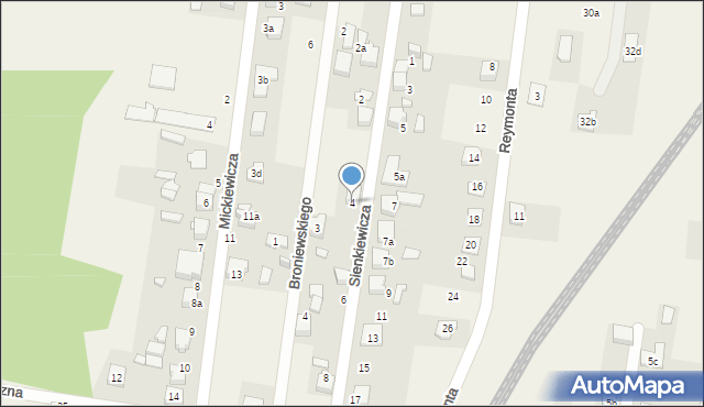 Strzebiń, Sienkiewicza Henryka, 4, mapa Strzebiń