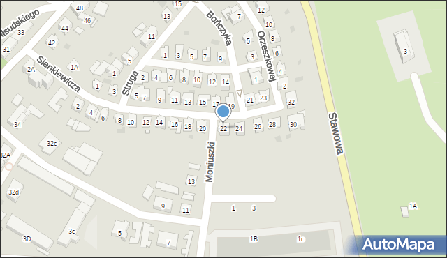 Strzelce Opolskie, Sienkiewicza Henryka, 22, mapa Strzelce Opolskie