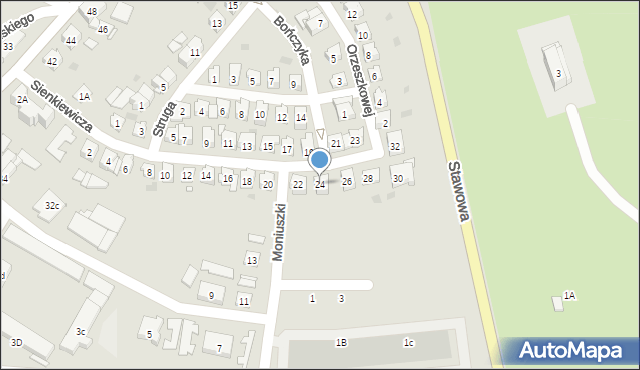 Strzelce Opolskie, Sienkiewicza Henryka, 24, mapa Strzelce Opolskie