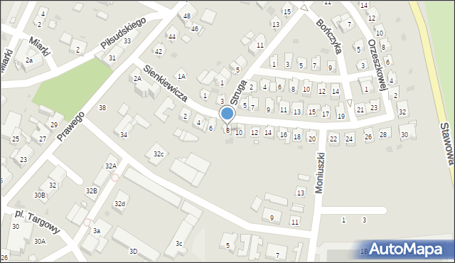 Strzelce Opolskie, Sienkiewicza Henryka, 8, mapa Strzelce Opolskie