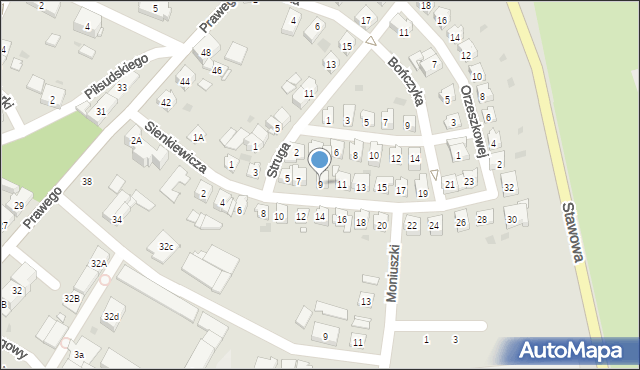 Strzelce Opolskie, Sienkiewicza Henryka, 9, mapa Strzelce Opolskie