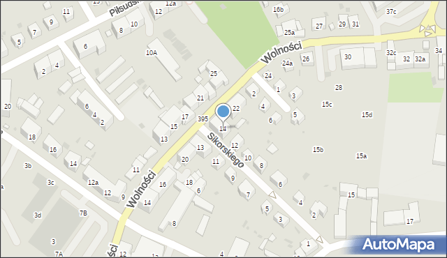 Strzelin, Sikorskiego Władysława, gen., 14, mapa Strzelin