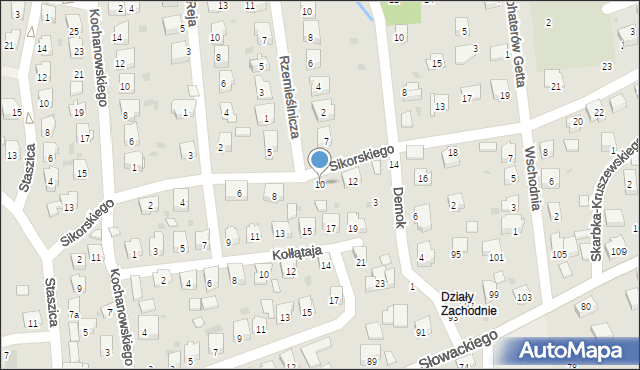 Strzyżów, Sikorskiego Władysława, gen., 10, mapa Strzyżów