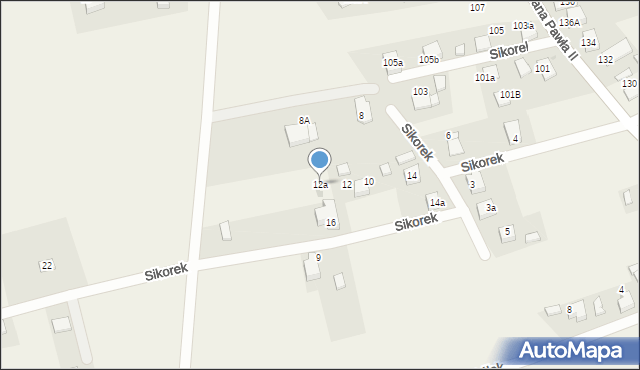 Studzienice, Sikorek, 12a, mapa Studzienice