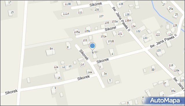 Studzienice, Sikorek, 6, mapa Studzienice