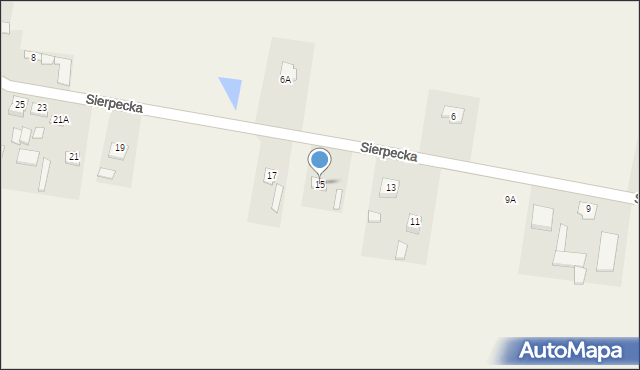 Sudragi, Sierpecka, 15, mapa Sudragi
