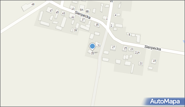 Sudragi, Sierpecka, 33, mapa Sudragi