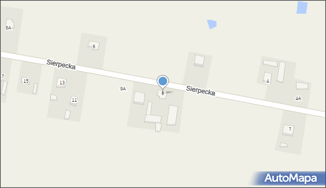 Sudragi, Sierpecka, 9, mapa Sudragi