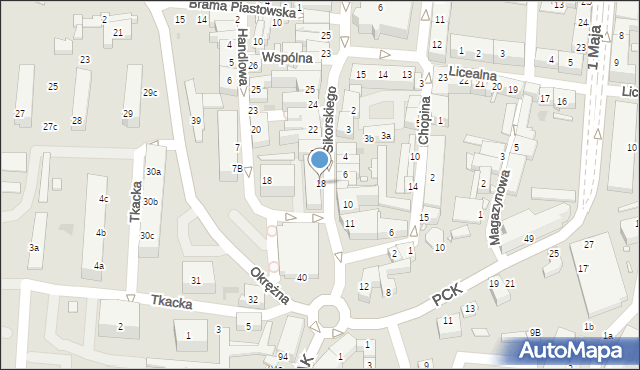 Sulechów, Sikorskiego Władysława, gen., 18, mapa Sulechów